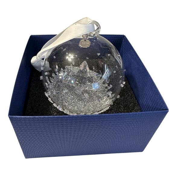 Swarovski Crystal 2014 Christmas Ball Ornament 5059023 Star Complete With Box - Picture 1 of 5